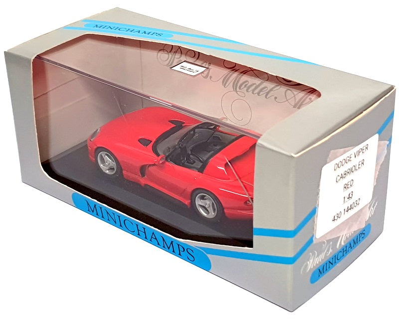 Minichamps 1/43 Scale Diecast 430 144032 - Dodge Viper Cabriolet - Red