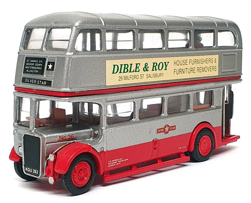 EFE 1/76 Scale EF05C3 - AEC R/T RTL Bus Silver Star REWORKED - Silver/Red