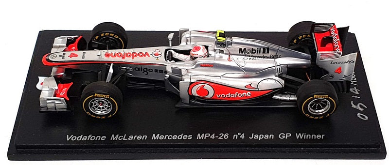 Spark 1/43 Scale SJ007 - F1 McLaren Mercedes MP4-26 #4 Winner Japan GP J. Button