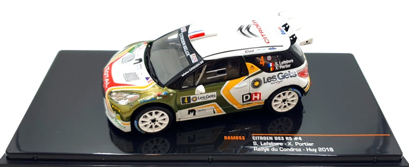 Ixo 1/43 Scale RAM653 - Citroen DS3 R5 #4 Rally du Condroz-Huy 2016