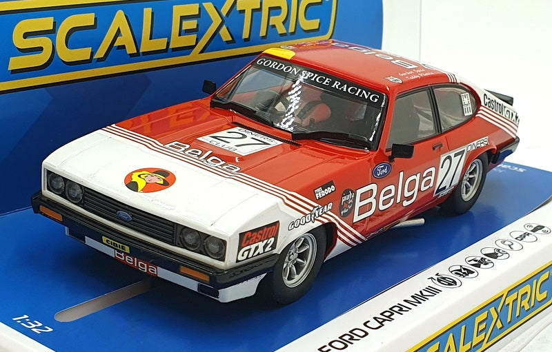 Scalextric 1/32 Scale Slot Car C4349 - Ford Capri MKIII Spa 24h 1st 1978 #27