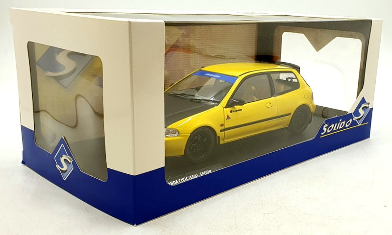 Solido 1/18 Scale S1810402 - Honda Civic (EG6) Spoon Version 1991 Yellow