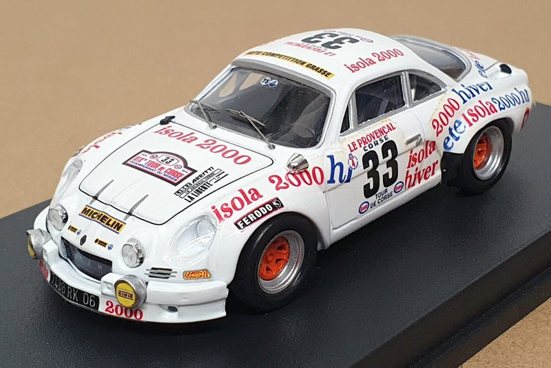 Trofeu 1/43 Scale RR.fr 10 - Alpine Renault A110 #33 Tour de Corse 1975 - White