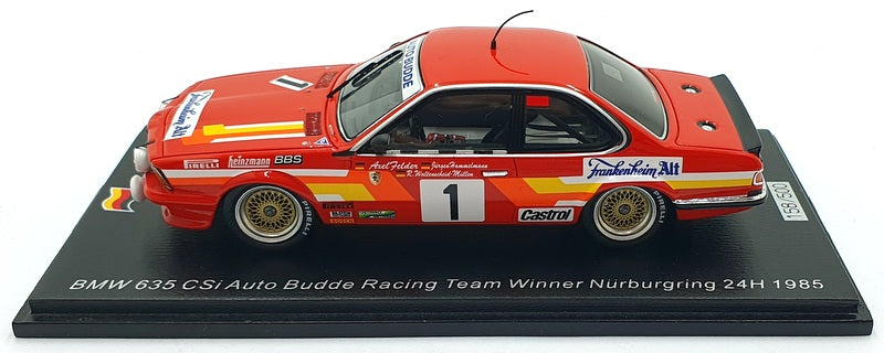 Spark Model 1/43 Scale Resin SG836 - BMW 635 Csi Auto Budde 1st 24H 1985