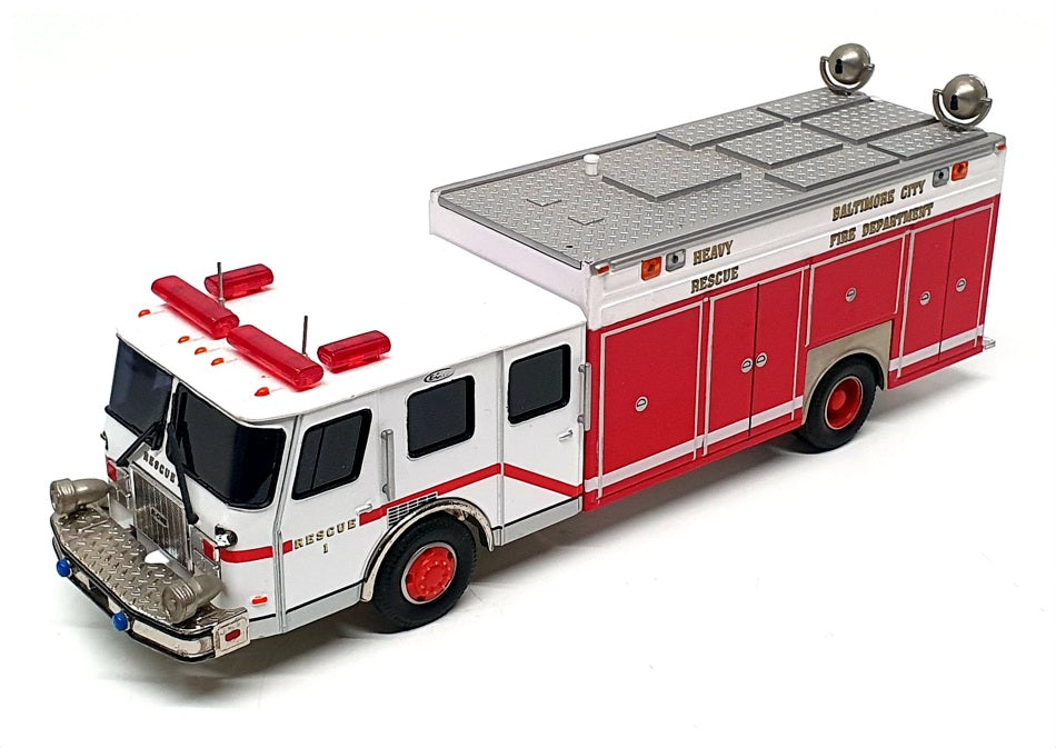 Corgi 1/50 Scale 52206 - E-One Rescue Fire Truck (Baltimore) Red/White