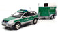 Minichamps 1/43 Scale 402 052090 2002 VW Touareg & Horse Trailer Polizei Dresden