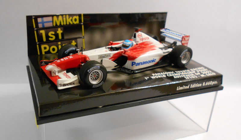 MINICHAMPS F1 1/43 Scale - 400020124 TOYOTA F1 M.SALO 1ST POINT AUSTRALIA