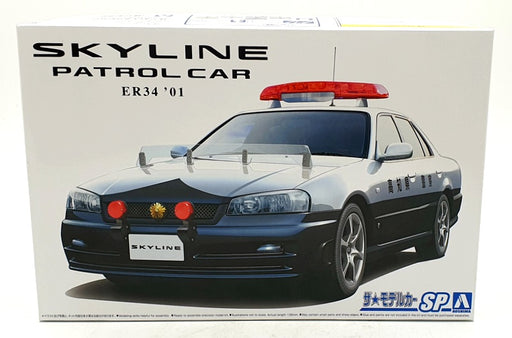 Aoshima 1/24 Scale Unbuilt Kit 61251 - 2001 Nissan ER34 Skyline Patrol Car