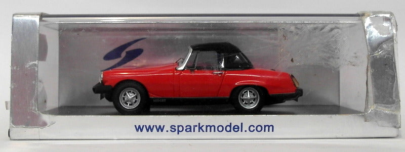 Spark Models 1/43 Scale S0818 - 1974 MG Midget 1500 - Red