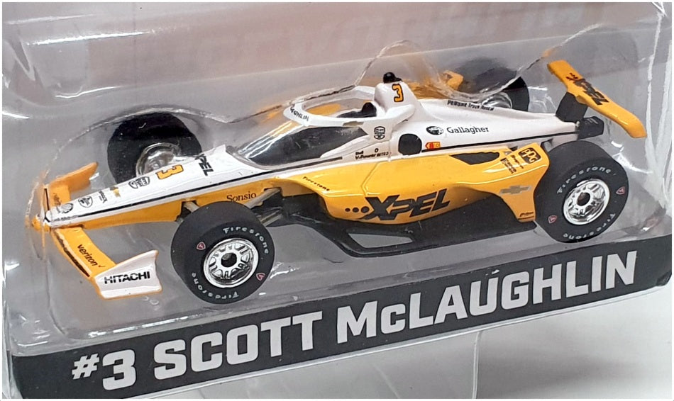 Greenlight 1/64 Scale 11597 - NTT Indycar Series #3 S. McLaughlin - White/Yellow