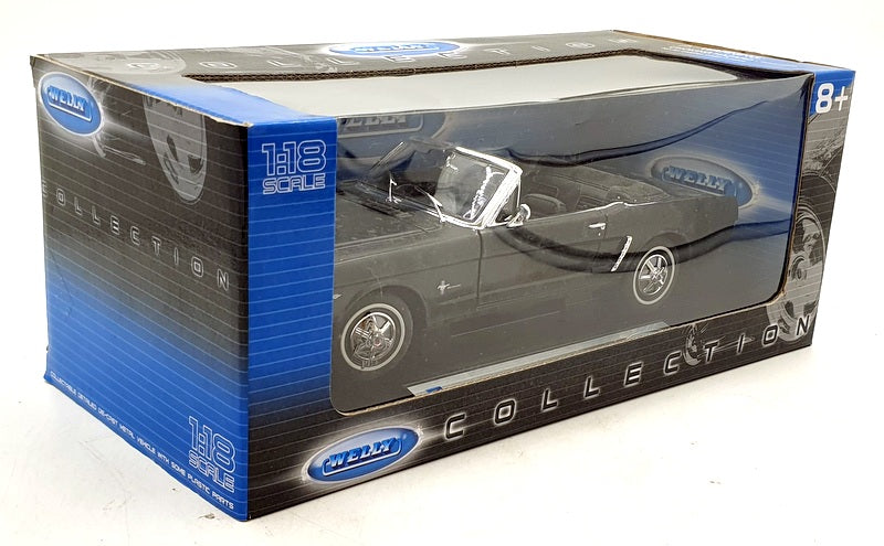 Welly 1/18 Scale Diecast 22519 - 194 1/2 Ford Mustang Convertible - Black