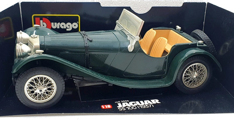 Burago 1/18 Scale Diecast 3006 - Jaguar SS 100 1937 - Green