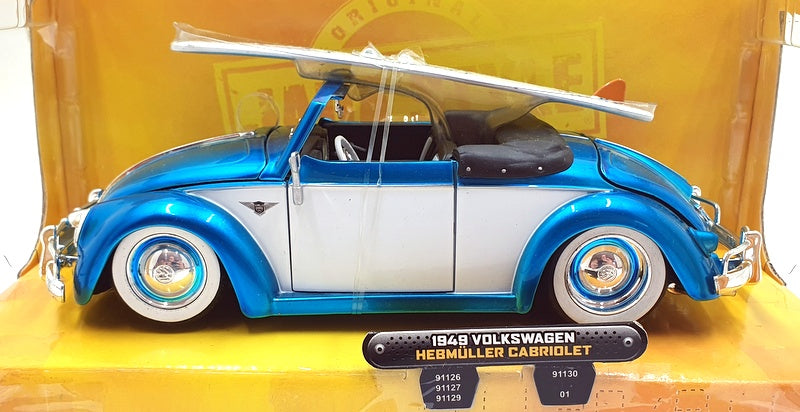 Jada 1/24 Scale Diecast 53045 - 1949 Volkswagen Hebmuller Cabriolet - Blue