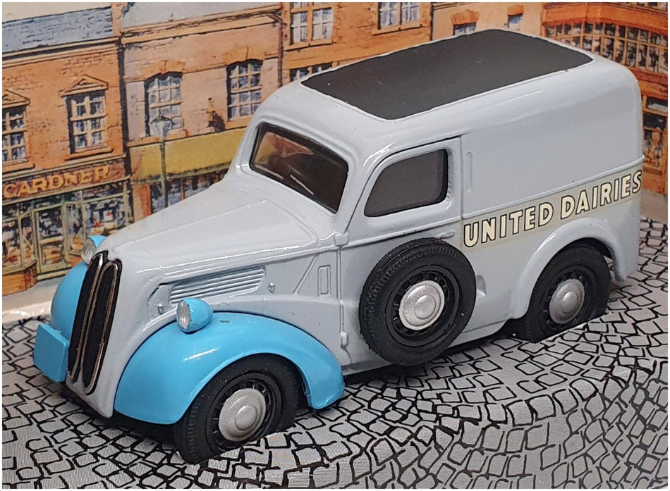 Corgi 1/43 Scale 96866 - Ford Popular Van (United Dairies) Grey/Blue - REWORKED