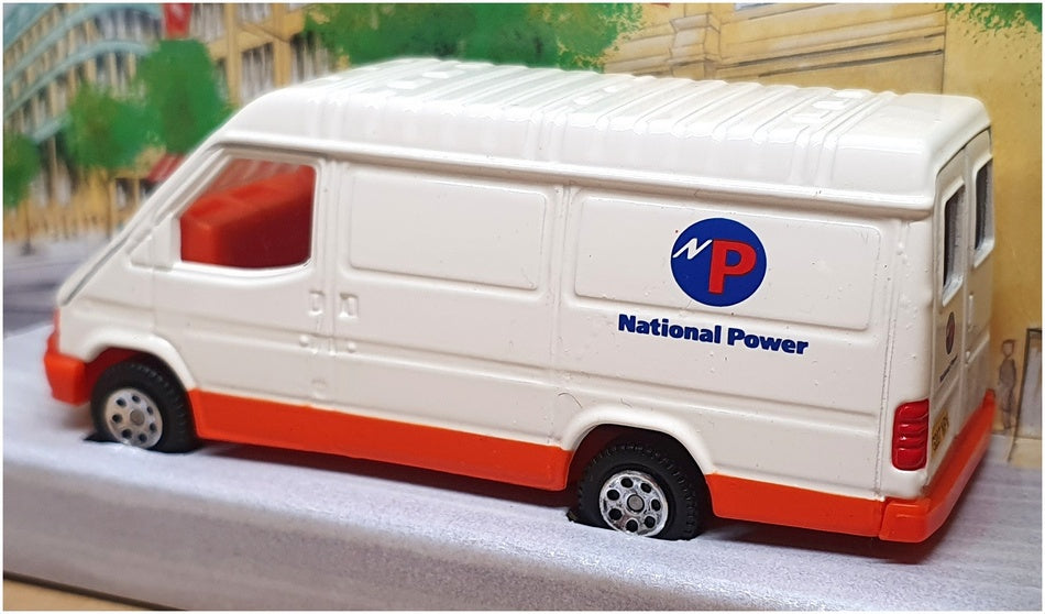 Corgi 13cm Long Diecast 58104 - Ford Transit Van (National Power) White/Orange