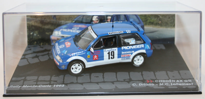 Altaya 1/43 Scale - Citroen AX GTi - Rally Monte Carlo #19 - Driano / Lallement