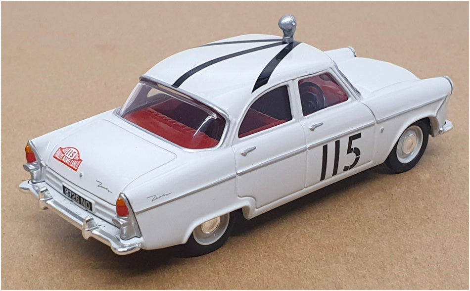 Vanguards 1/43 Scale VA06108 - Ford Zephyr Mk2 #115 Monte Carlo 1959 - White