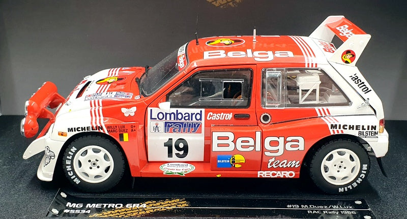 Sun Star 1/18 Scale 5534 - MG Metro 6R4 RAC Rally 1986 #19 Belga M.Duez