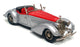 Tin Wizard 1/43 Scale TW320-2 - 1938 Horch 855 Roadster - Silver/Red