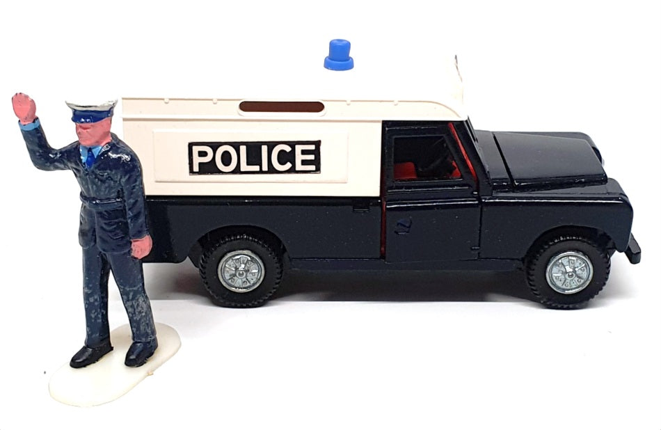 Dinky Toys Original Diecast 277 -  Police Land Rover With Figure - Dk Blue/White