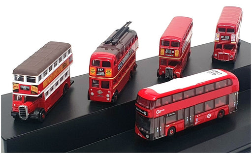 Oxford Diecast N Gauge 1/148 Scale NSET004 - 5 Piece Bus Set London Transport