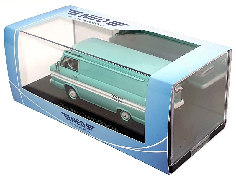 Neo 1/43 Scale NEO46527 - Chevrolet Corsair Panel Van - Lt Turquoise/White