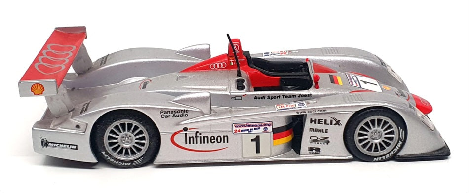 Unbranded 1/43 Scale UBR02 - Audi R8 #1 Winner 24H Le Mans 2001 - Silver/Red