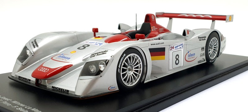 Spark 1/18 Scale 18LM00 - Audi R8 Audi Sport #8 1st 24Hr Le Mans 2000 - Joest