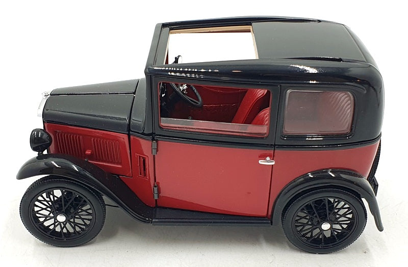 Ricko 1/18 Scale Diecast DC21125L - Austin 7 De Luxe Saloon 1932 - Red/Black