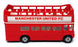 Corgi Appx 12cm Long 469 - AEC Routemaster Open Top Bus (Manchester Utd) Red