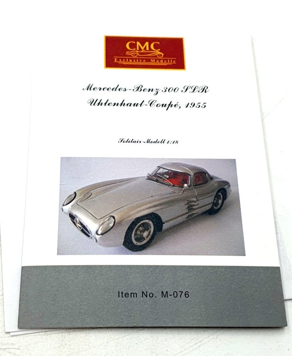 CMC 1/18 Scale M-076 Mercedes Benz 300 SLR 1955 Uhlenhaut Coupe Silver