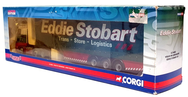 Corgi 1/50 Scale Diecast CC14002 - Volvo FH Curtainside Truck (Eddie Stobart)