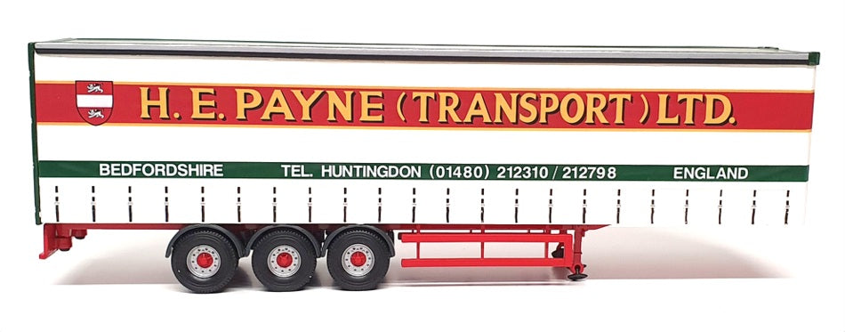 Corgi 1/50 Scale CC19903 - Curtainside Trailer H.E.Payne Ltd - White/Red