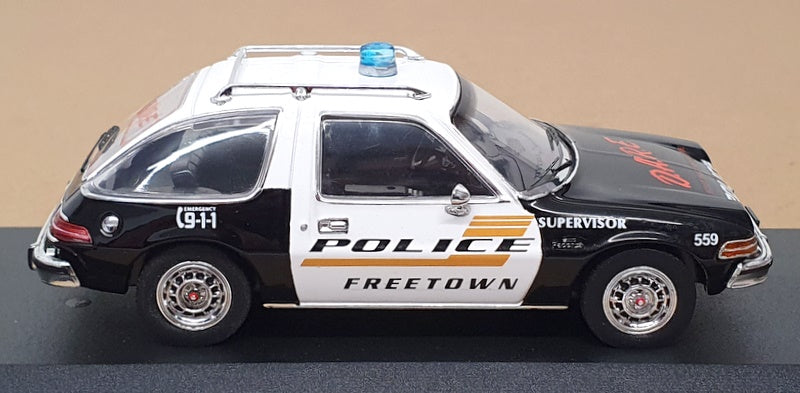 PremiumX 1/43 Scale PRD126 - AMC Pacer X Freetown DARE Police 1975 - Black/White