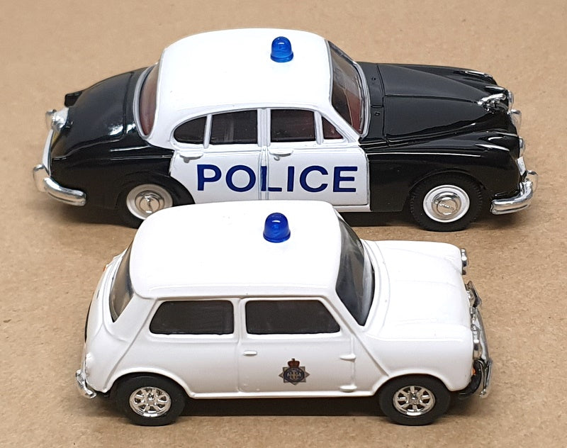 Corgi 1/43 Scale 97721 - Jaguar Mk2 & Mini Durham Police - Black White