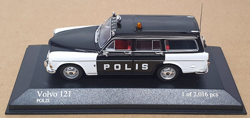 Minichamps 1/43 Scale 430 171190 - Volvo 121 Polis - Black/White