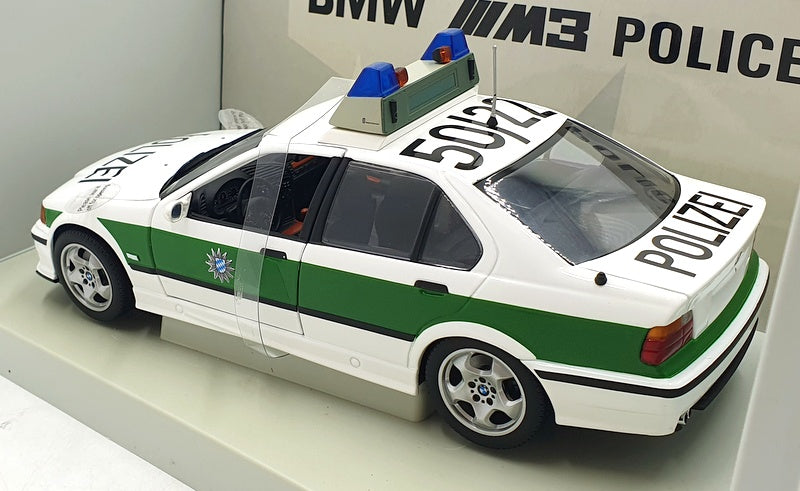 UT Models 1/18 scale Diecast 20531 - BMW E36 M3 Police Car - White/Green