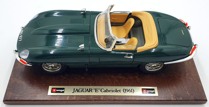 Burago 1/18 Scale Diecast 3516 - 1961 Jaguar E-Type Cabriolet - Green