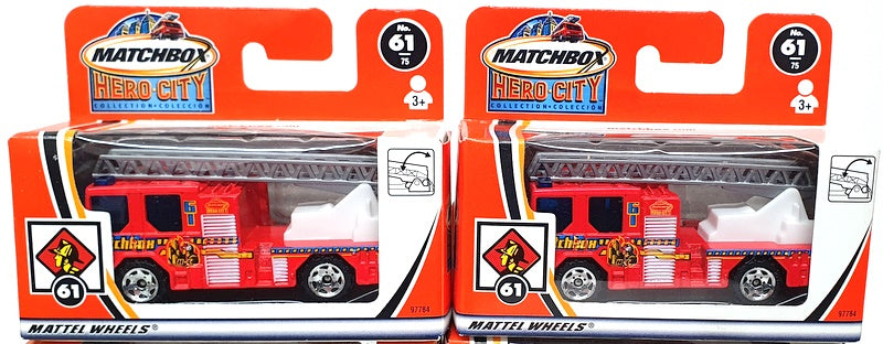 Matchbox Diecast SET6001 - Set Of 6 Fire Engine Vehicles Dennis Ford