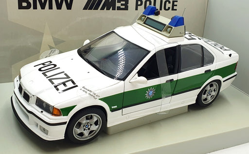 UT Models 1/18 scale Diecast 20531 - BMW E36 M3 Police Car - White/Green