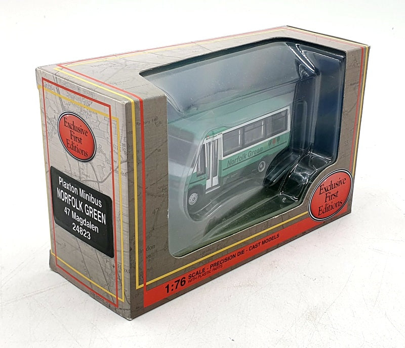 EFE 1/76 Scale Diecast 24823 - Plaxton Minibus Norfolk Green 47 Magdalen