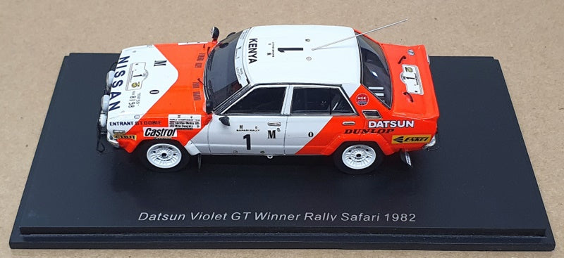 Spark 1/43 Scale S7770 - Datsun Violet GT #1 Winner Rally Safari 1982