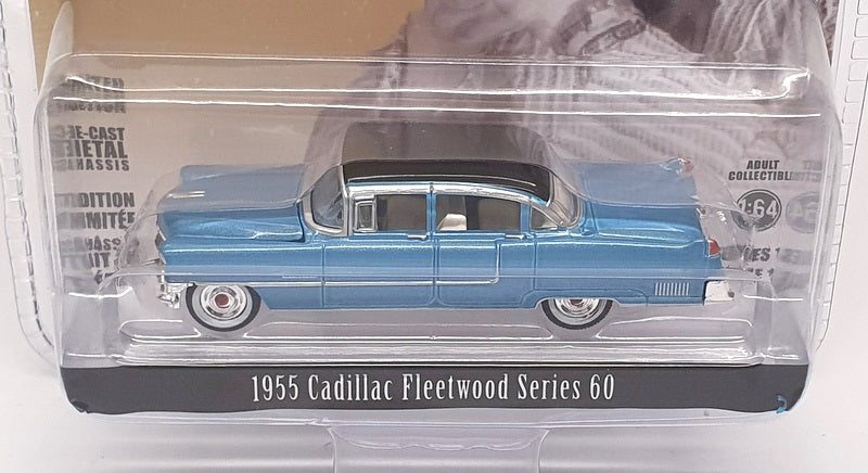 Greenlight 1/64 Scale 44760-A Elvis 1955 Cadillac Fleetwood S60 - Met Blue/Black