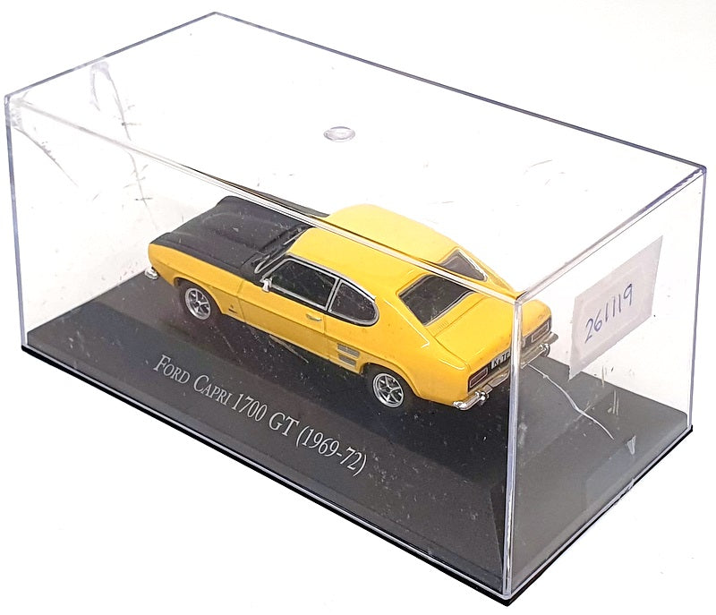 Altaya 1/43 Scale 261119 - 1969-72 Ford Capri 1700 GT - Yellow/Black