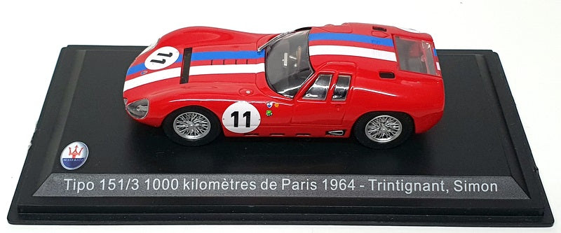 Altaya 1/43 Scale 71224B - Maserati Tipo 151/3 #11 1000Km Paris 1964 - Red