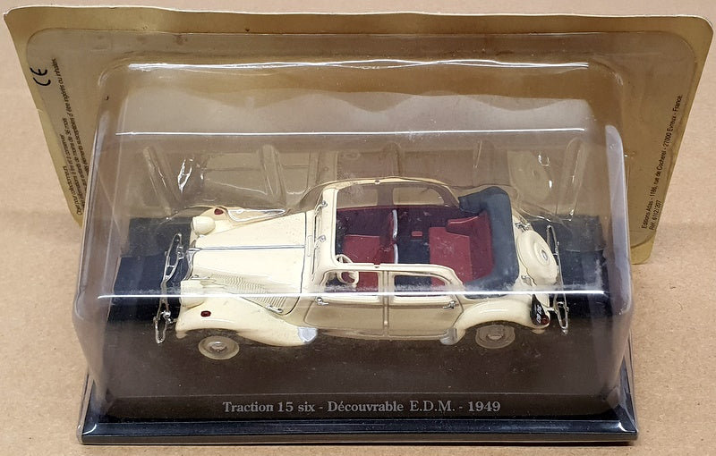 Atlas Editions 1/43 Scale 6112 507 - 1949 Citroen Traction 15 Six E.D.M. - Cream