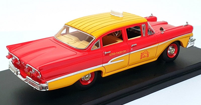 Goldvarg 1/43 Scale GC-087 - 1958 Ford Custom 300 Taxi - Red/Yellow