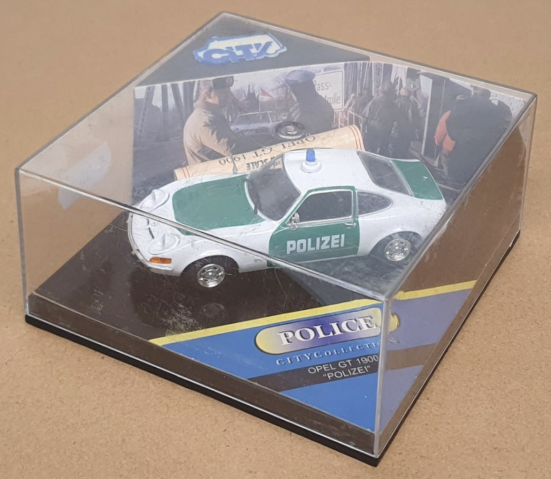 City Models 1/43 Scale CPC99004 - Opel GT 1900 Polizei - White/Green