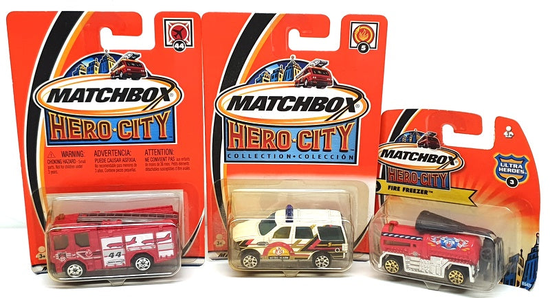 Matchbox Diecast SET07A - Assortment Of 7 Fire Engine Model Vehicles