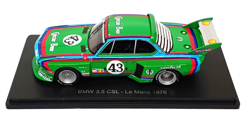 Spark 1/43 Scale CK73465 - BMW 3.5 CSL #43 Le Mans 1976 - Green